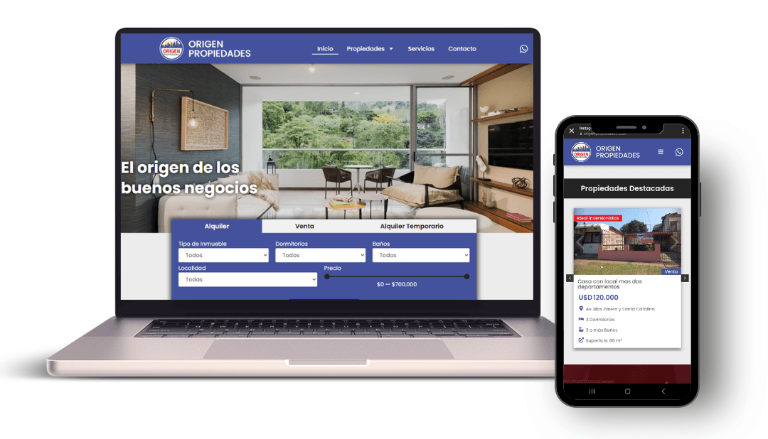 Web para inmobiliarias argentinas